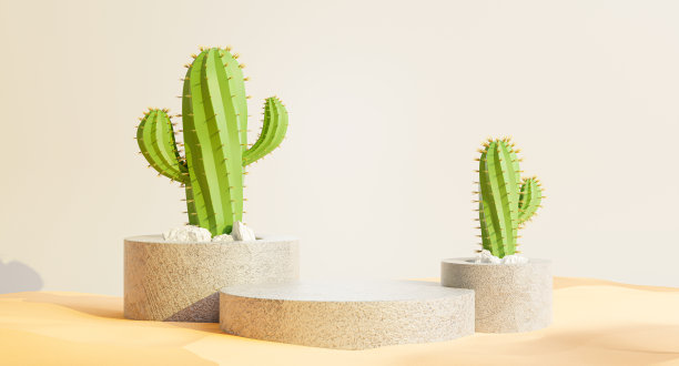 裙座混凝土配仙人掌，沙子为您的产品展示图片下载