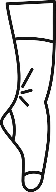 芭蕾舞袜图标轮廓脚腿脚踝图片下载