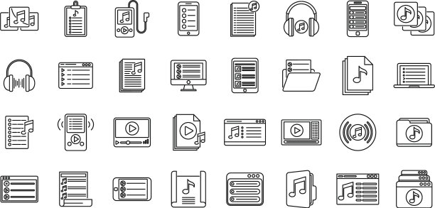 听播放列表图标设置音乐大纲图片下载