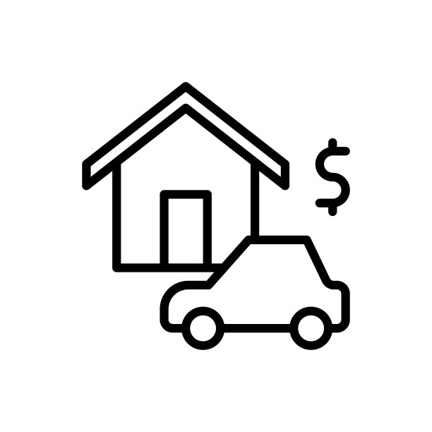 汽车住房贷款图标图片下载