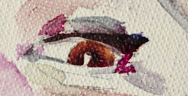 水彩画，女性肖像，手工制作图片下载