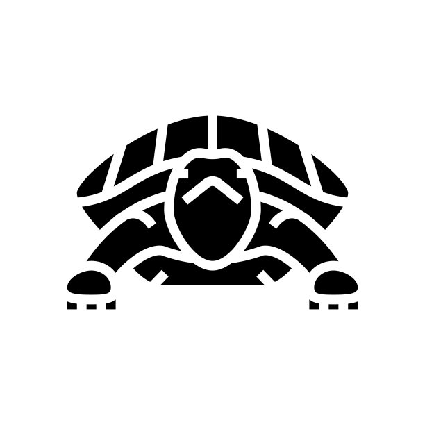 海龟热带符号图标矢量插图图片下载