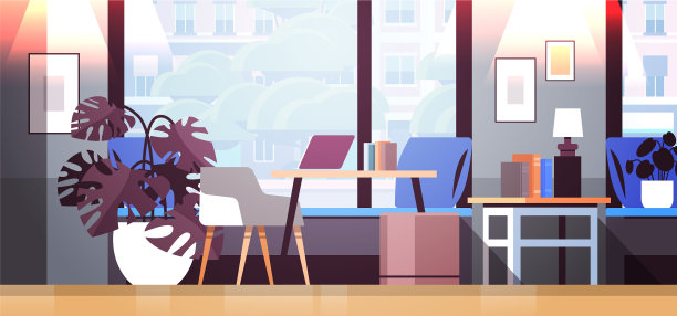 创意工作场所现代开放空间空无一人图片下载