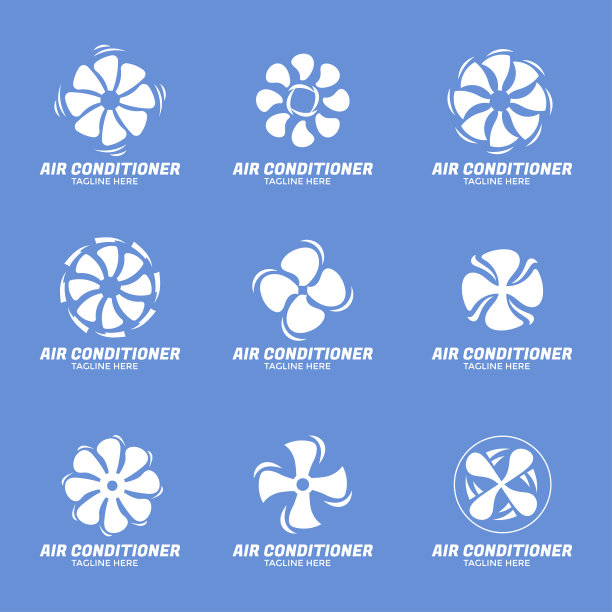 一套空调徽章设计模板图片下载