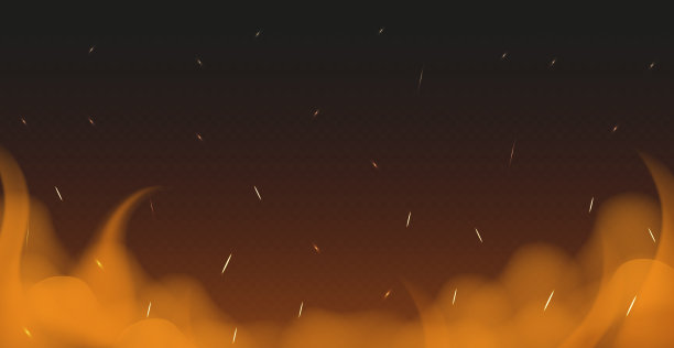 真实的火焰在黑暗的背景-矢量图片下载