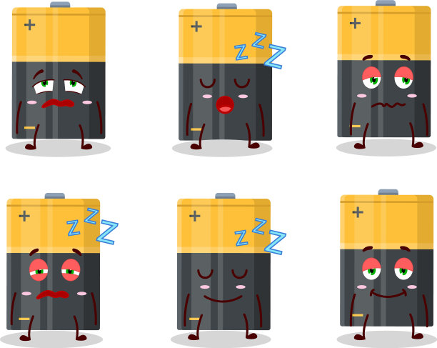 性格动力电池，带着昏昏欲睡的表情图片下载