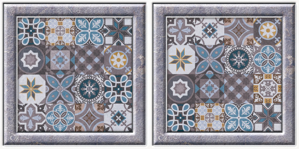 多色数码家居墙砖装饰，浴室墙砖设计，土耳其风格无缝彩色拼接，壁纸，图片下载