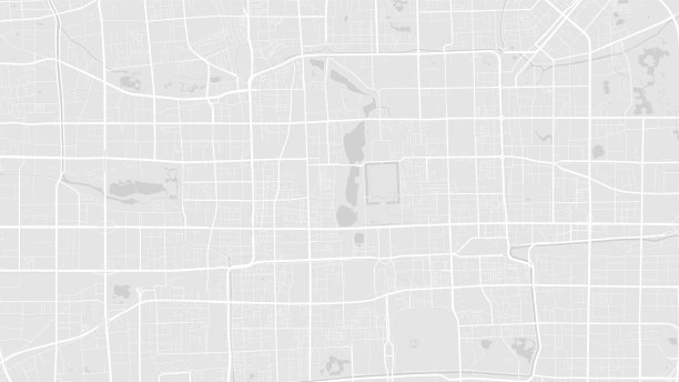 白色和浅灰色的北京城区背景图片下载