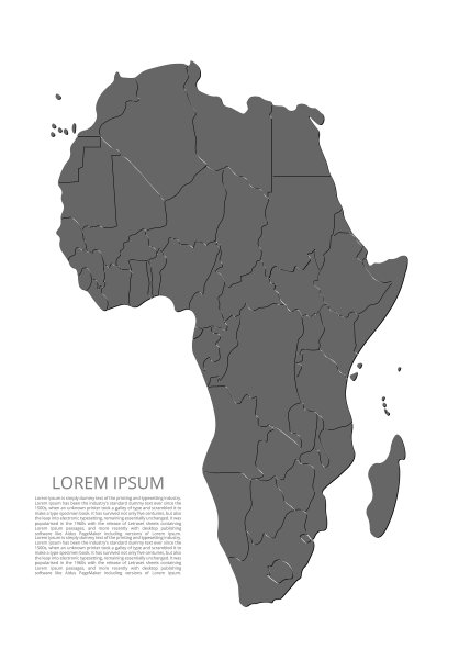 地图非洲大陆形象全球图片下载