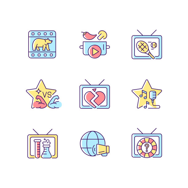 电视RGB彩色图标设置图片下载