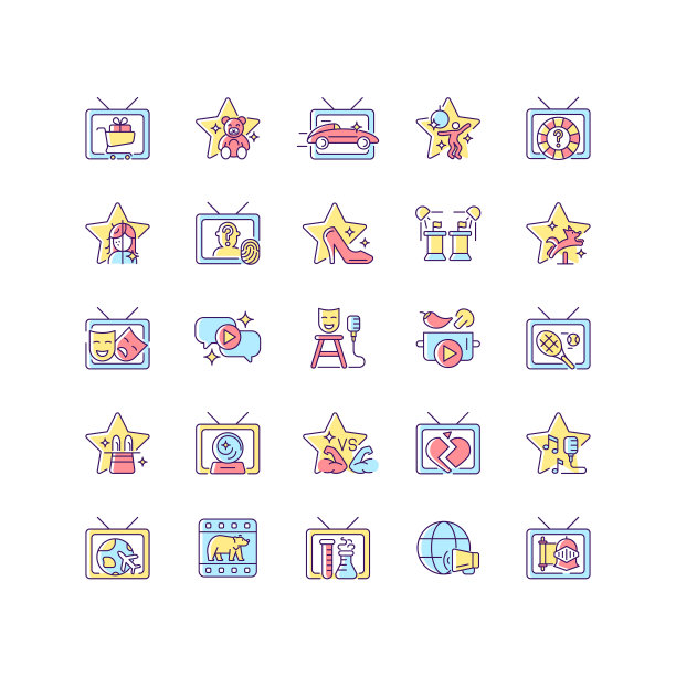 电视显示RGB彩色图标设置图片下载