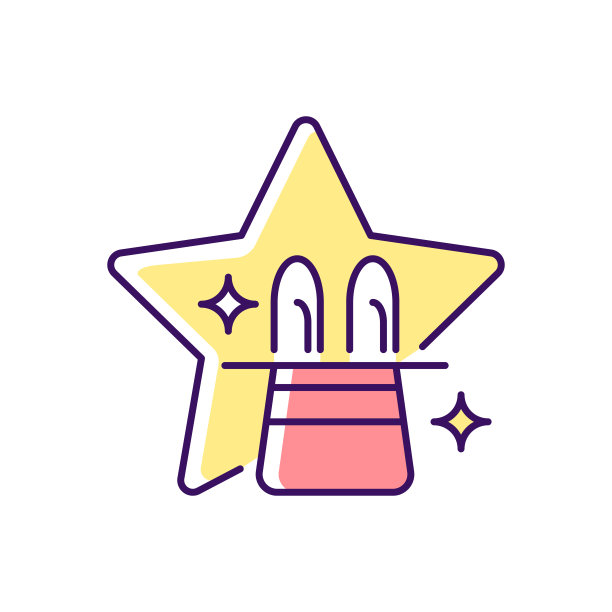 才艺展示RGB颜色图标图片下载