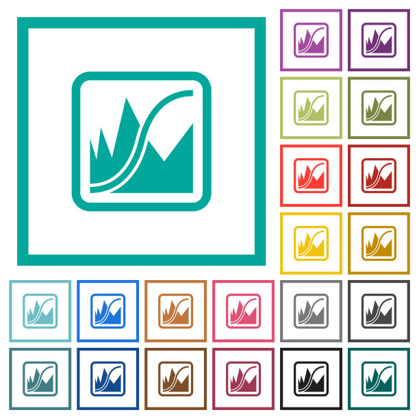 调整图像曲线平面彩色图标与象限帧图片下载