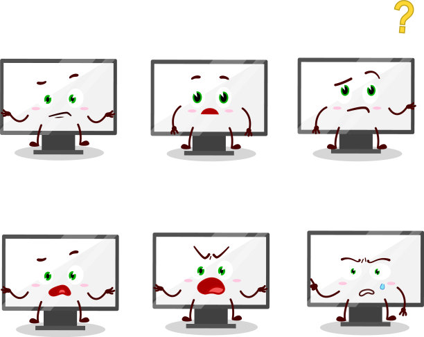 卡通人物监视器用什么表情图片下载