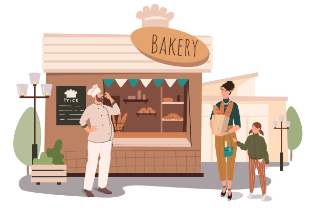 面包房建设网络概念图片下载