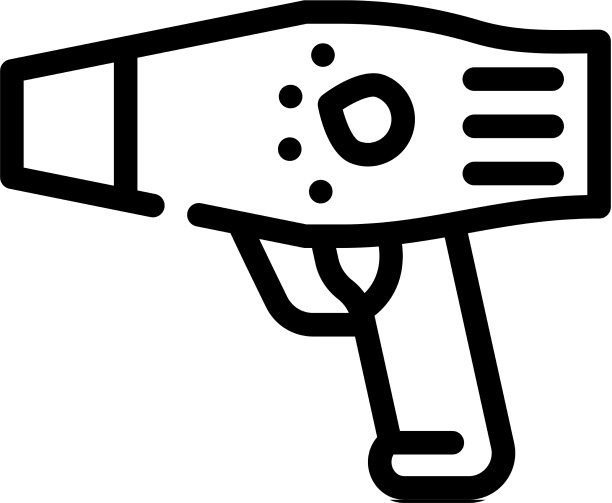 电吹风设备线图标图片下载