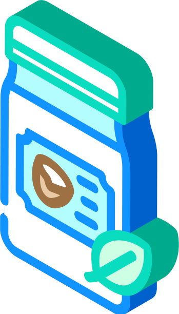 纯椰子油的头发和皮肤等距图标图片下载