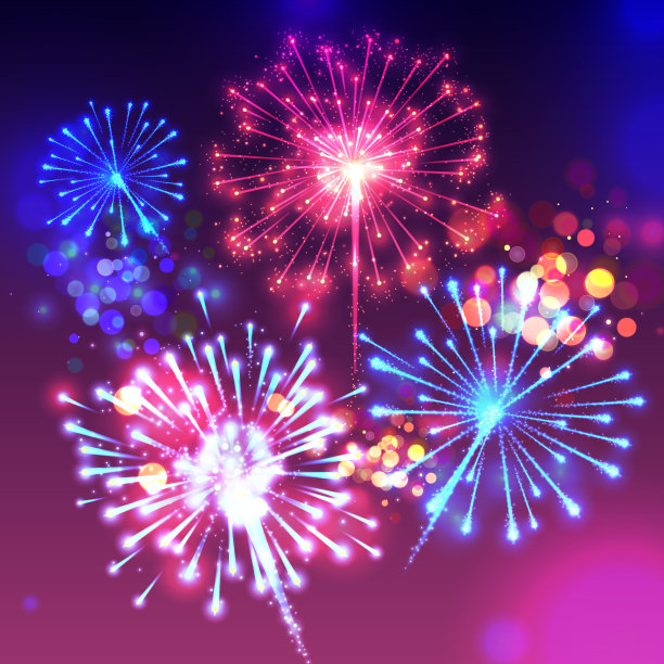 烟花闪闪发光的背景图片下载