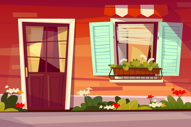 房子入口立面图片下载