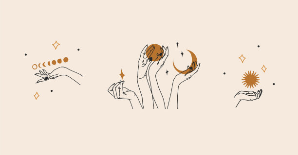 手绘抽象股票平面图形图片下载