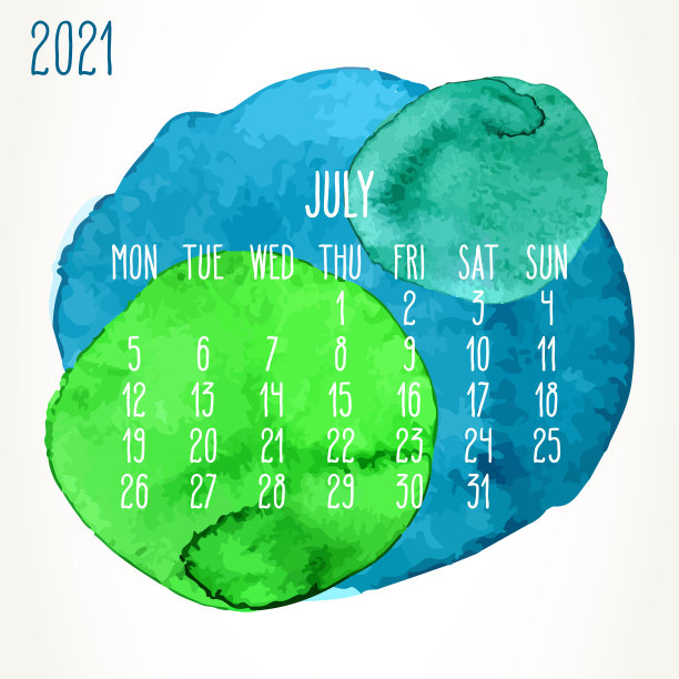 2021年7月画月历图片下载