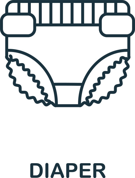 尿布图标从洗澡收集简单图片下载