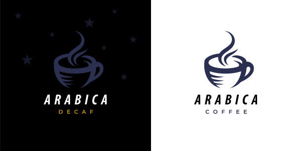 阿拉比卡咖啡杯的标志图标图片下载