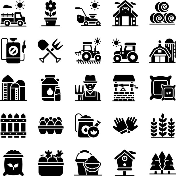 农业和农业的坚实图标1图片下载