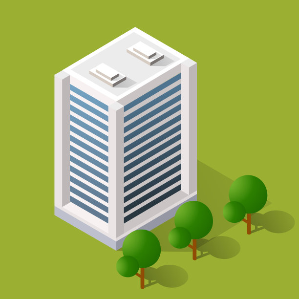 等距城市建筑建筑的图片下载