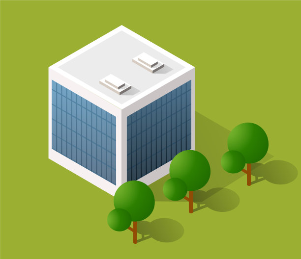 等距城市建筑建筑的图片下载