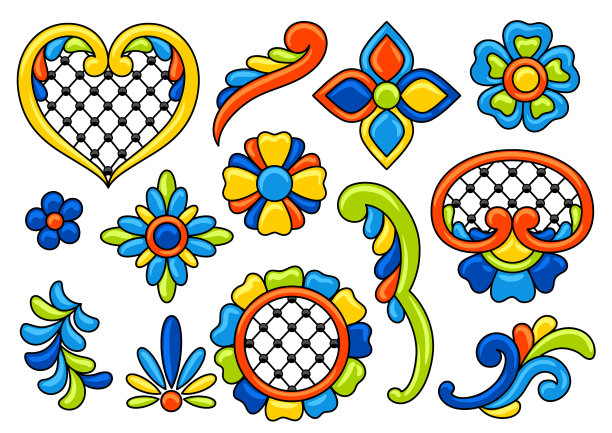 墨西哥塔拉维尔集装饰与装饰图片下载