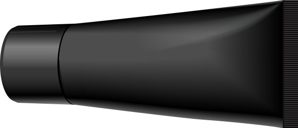 现实小管黑色化妆品或奶油图片下载