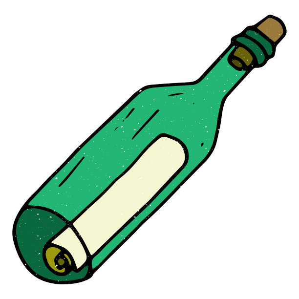 有字母涂鸦的瓶子图片下载