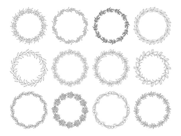 花环是一种线条艺术图片下载