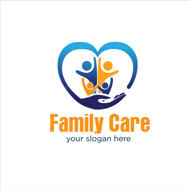手护家庭护理标志设计现代图片下载
