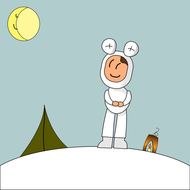 戴着有耳朵的帽子的卡通人物图片下载