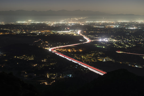洛杉矶北谷夜景图片下载
