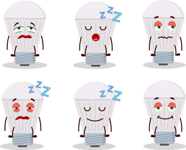 卡通人物带着昏昏欲睡的表情图片下载