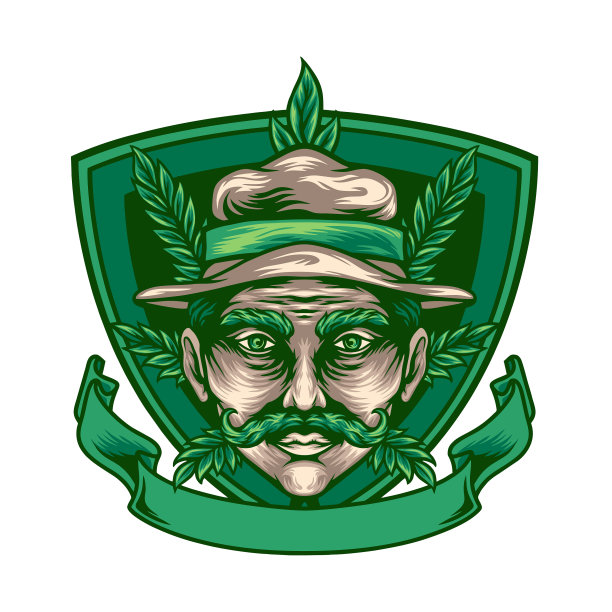 有机农民头吉祥物图片下载