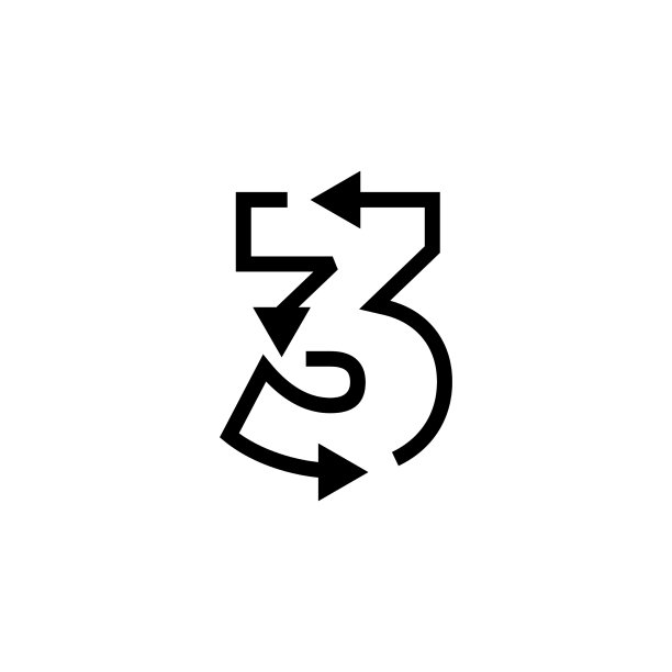 数字3回收标志图标图片下载