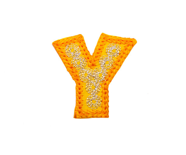 字母Y在一块白布上图片下载