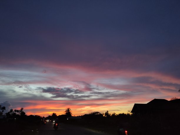 乡村美丽的日落图片下载