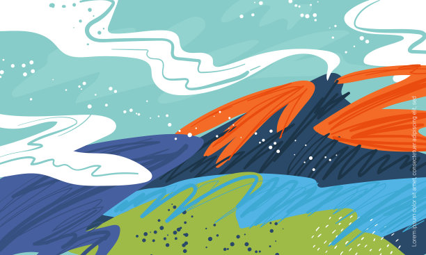 抽象景观自然手绘背景图片下载