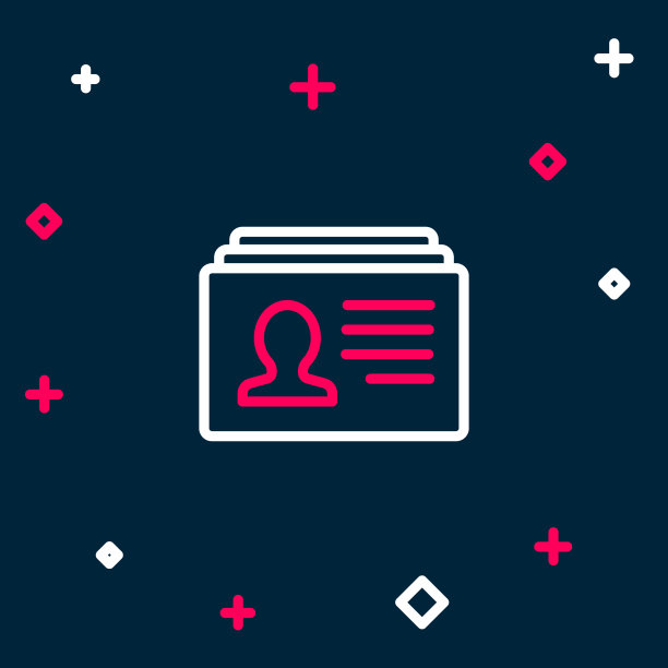 行简历图标孤立的蓝色背景简历图片下载