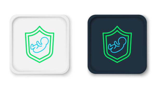 线巴恩盾图标隔离在白色上图片下载