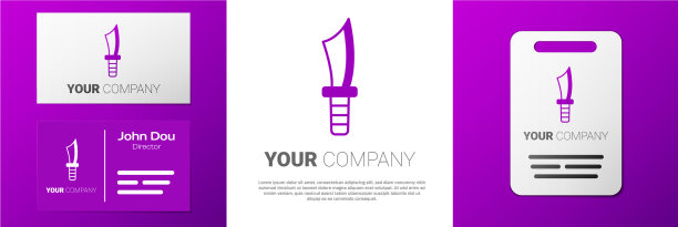 标志型军用刀图标孤立在白色图片下载