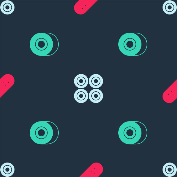 设置滑板轮和上无缝花纹图片下载