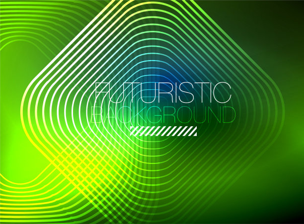 霓虹色方形轮廓线抽象背景图片下载