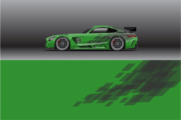 汽车包装贴花设计抽象的赛车和运动图片下载