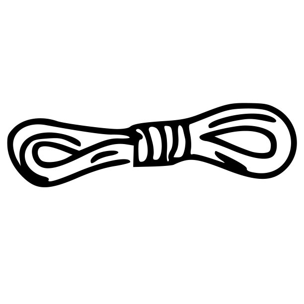 绳子图标，手绘黑色轮廓图片下载